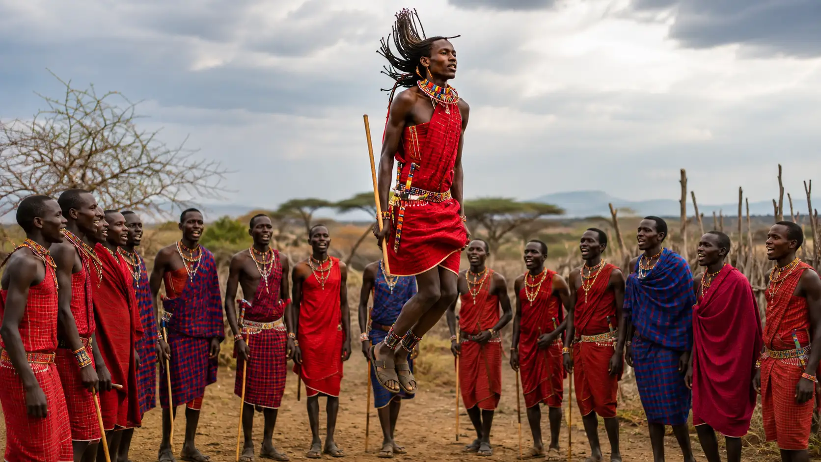 Maasai Warriors Jump High, Daily World Culture